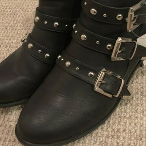 boohoo studded boots nwt